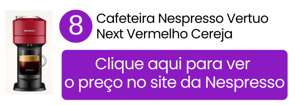 Cafeteira Nespresso Vertuo Next vermelho cereja oficial com design sustentável.