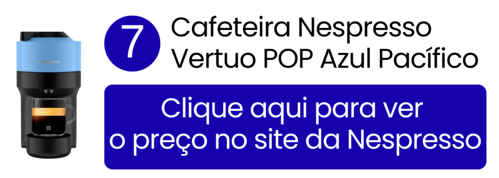 Cafeteira Nespresso Vertuo POP azul oficial com tecnologia inteligente.