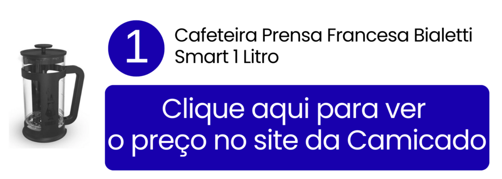 Oferta de cafeteira prensa francesa Bialetti Smart na Camicado.