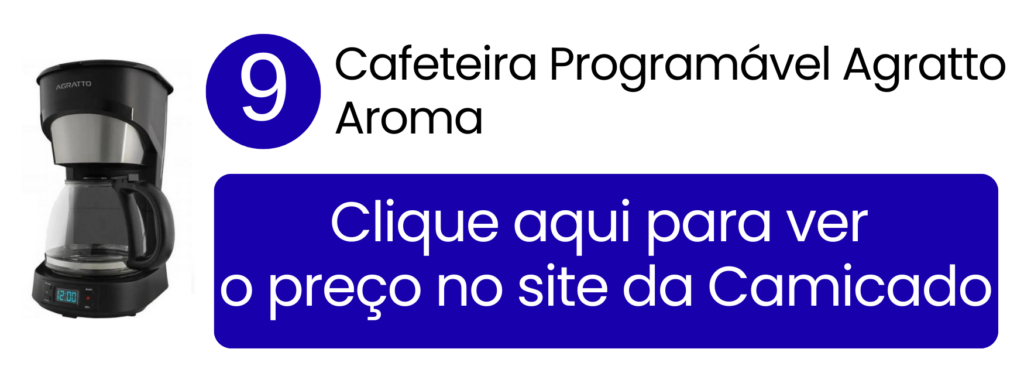 Cafeteira Agratto Aroma preta de 1,5L eficiente e prática na Camicado.