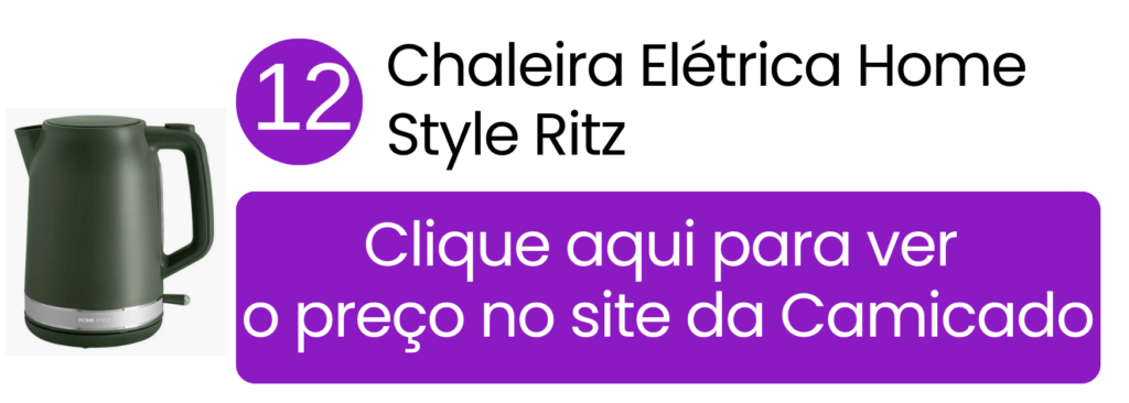 Chaleira elétrica Home Style Ritz ideal para servir com precisão e controle na Camicado.