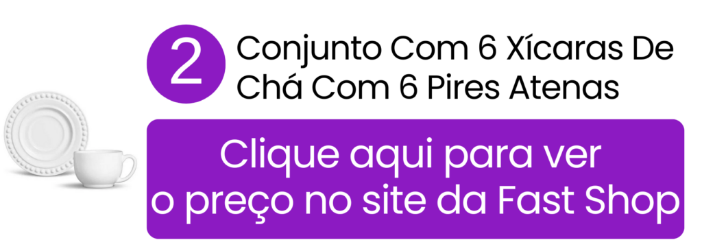 Conjunto Atenas com design clássico ideal para servir visitas na Fast Shop.