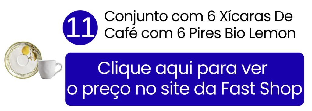 Conjunto de xícaras Bio Lemon com visual moderno e descontraído na Fast Shop.