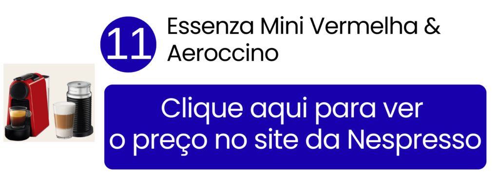 Combo Nespresso Essenza Mini vermelha com Aeroccino para um setup de café completo.