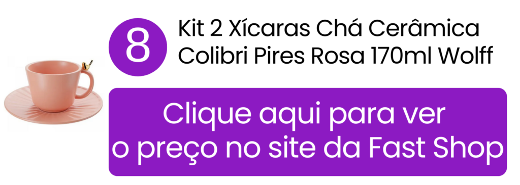 Conjunto Wolff Colibri em cerâmica rosa com excelente retenção de calor na Fast Shop.