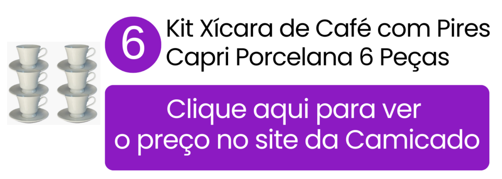 Xícaras Capri em porcelana branca com design clean e durável na Camicado.
