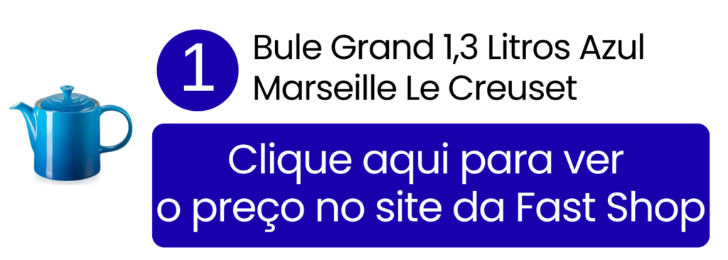 Comprar bule Le Creuset Grand 1,3L Azul Marseille na Fast Shop.