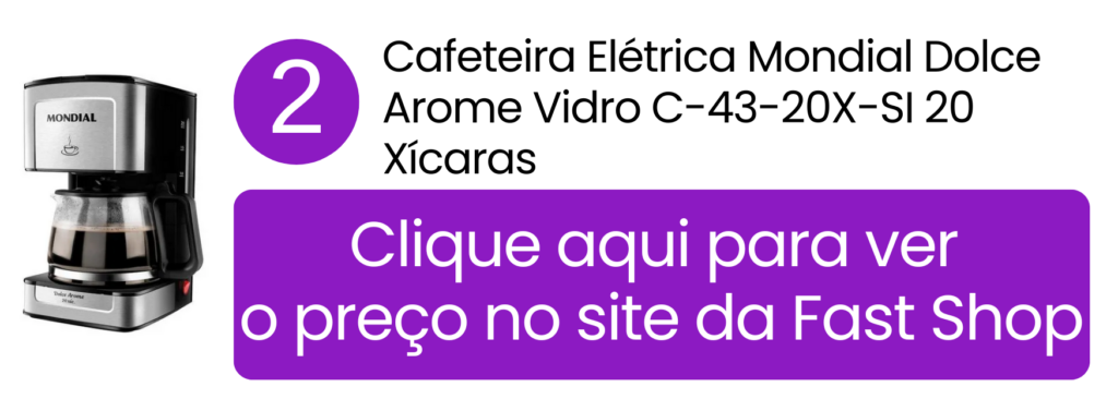 Comprar cafeteira Mondial Dolce Arome com jarra de vidro na Fast Shop.