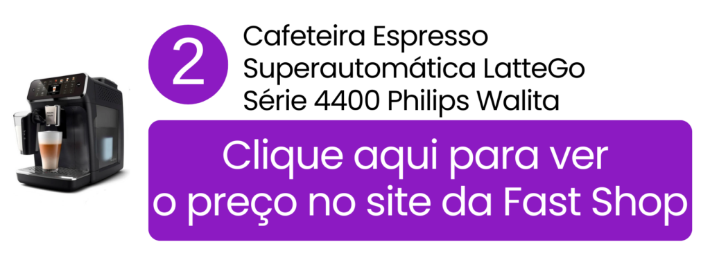 Comprar cafeteira superautomática Philips Walita LatteGo Série 4400 na Fast Shop.