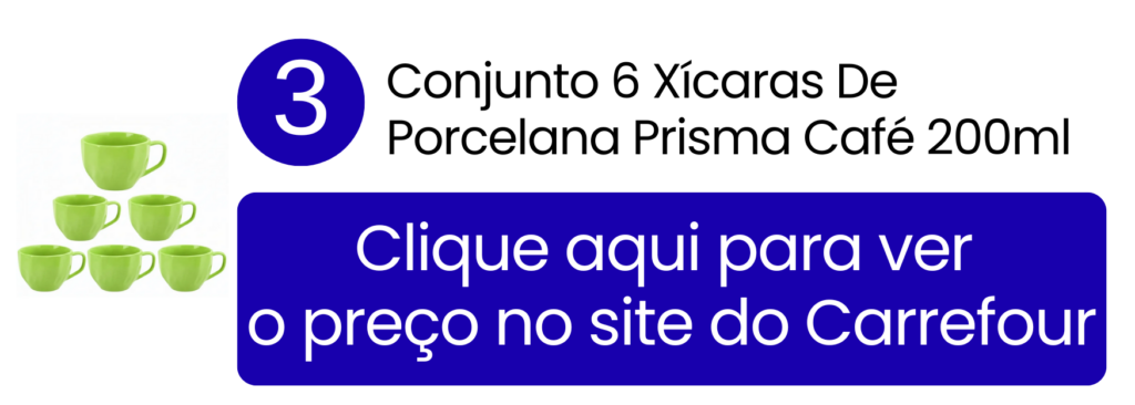 Ver preço do conjunto de xícaras de porcelana Prisma colorida no Carrefour.