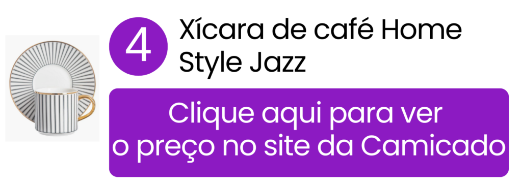 Oferta de xícara de café Home Style Jazz com visual moderno na Camicado.
