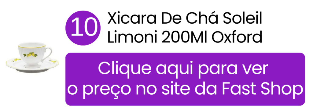 Xícara Oxford Soleil Limoni com estampa alegre de limão siciliano na Fast Shop.