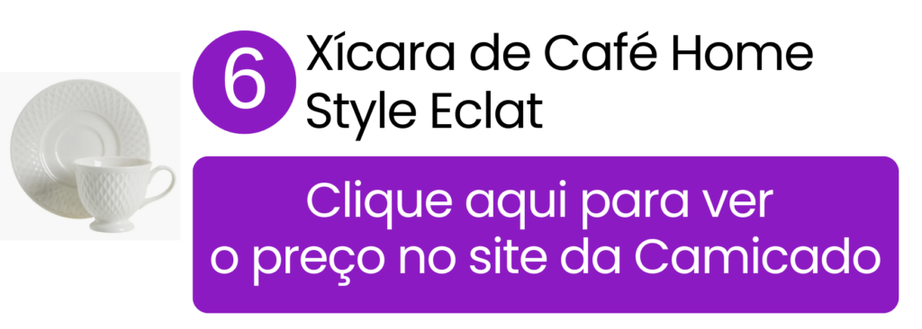 Xícara de café Home Style Eclat que equilibra estética e funcionalidade na Camicado.