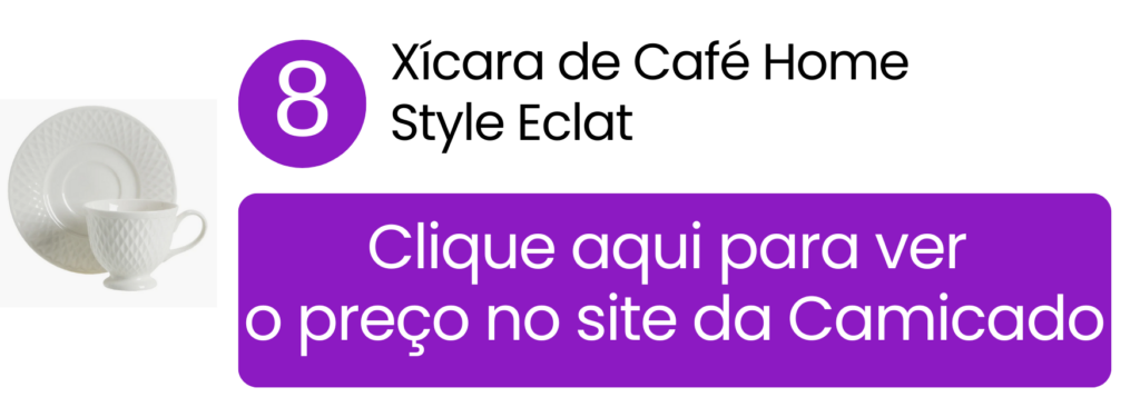 Xícara de café Home Style Eclat elegante e versátil para o dia a dia na Camicado.