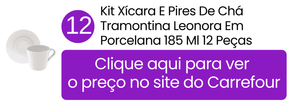 Kit Tramontina Leonora em porcelana durável para uso frequente no Carrefour.