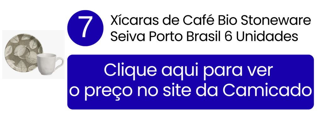 Xícaras Porto Brasil em Stoneware com alta retenção de calor na Camicado.