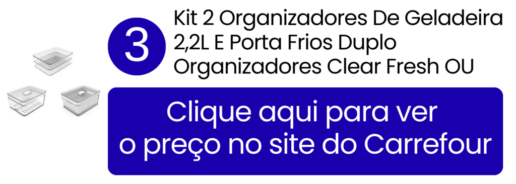 Porta frios duplo do kit Clear Fresh OU armazenando fatiados de queijo e presunto de forma prática.
