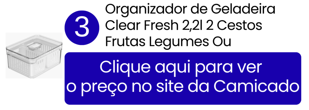 Facilidade na separação de legumes e vegetais sem misturar categorias usando os dois cestos internos da OU.