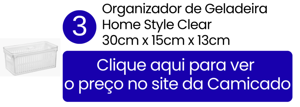 Comprar organizador alongado Home Style Clear na Camicado.