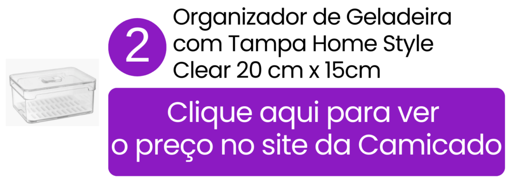 Ver preço do organizador com tampa Home Style Clear na Camicado.
