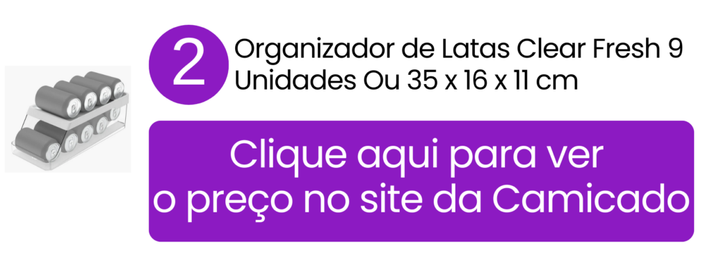 Ver preço do organizador de latas Clear Fresh 9 unidades OU na Camicado.