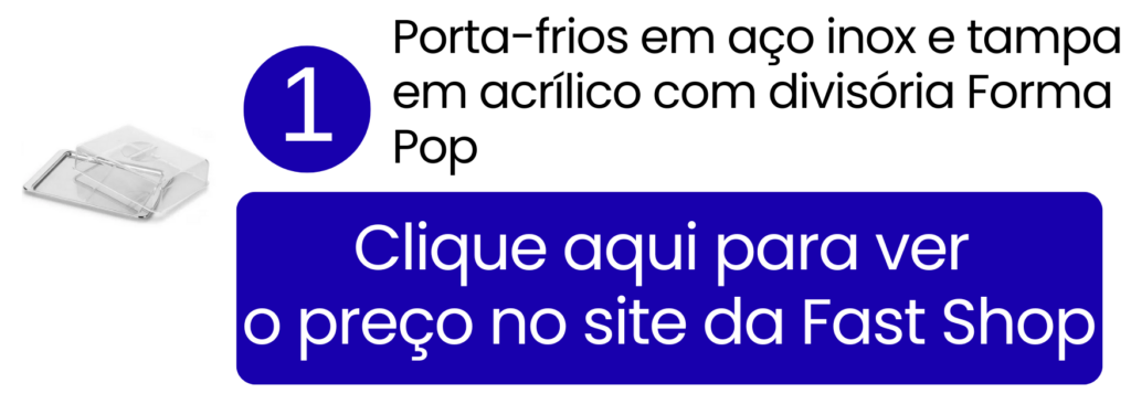 Comprar porta-frios em aço inox com divisória Forma Pop na Fast Shop.