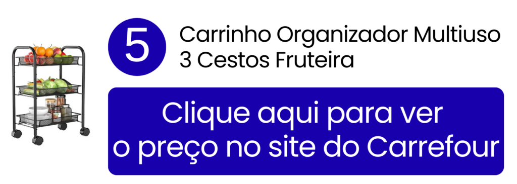 Divisão inteligente para separar potes, mantimentos e frutas sem amassar tomates ou itens de casca fina no Carrefour.