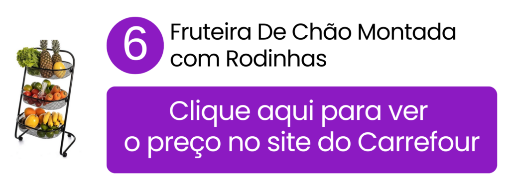 Flexibilidade e mobilidade para afastar o organizador cheio durante a limpeza do piso com o modelo durável no Carrefour.
