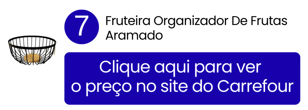 Acompanhamento prático do estágio de maturação sem precisar mexer nos alimentos com a estrutura aramada no Carrefour.