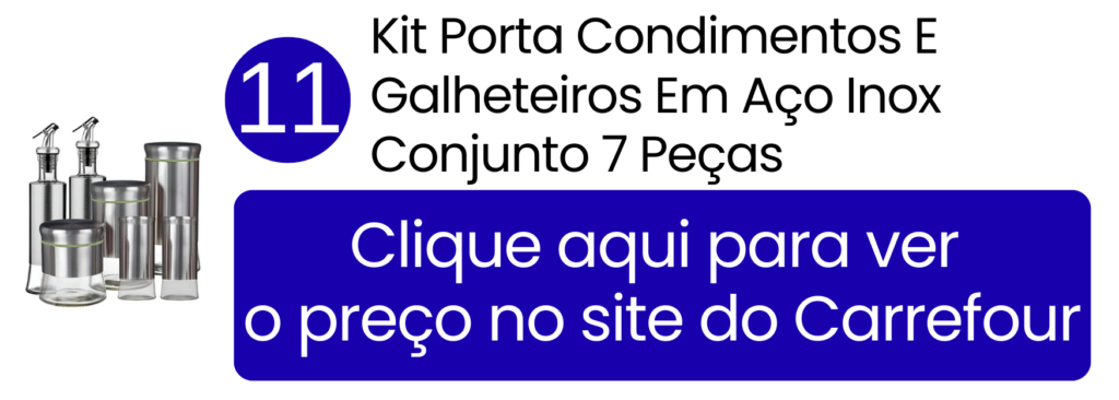 Apresentação refinada de azeite, vinagre e sal para servir os convidados direto na mesa com o kit no Carrefour.