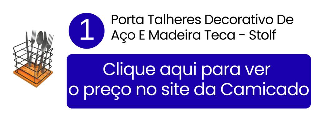 Praticidade para transportar garfos e facas da cozinha para a mesa de refeições com o suporte vertical na Camicado.