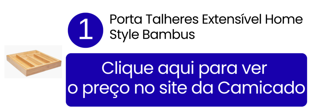 Ajuste inteligente para aproveitar a largura total da gaveta e acomodar utensílios de servir extras na Camicado.