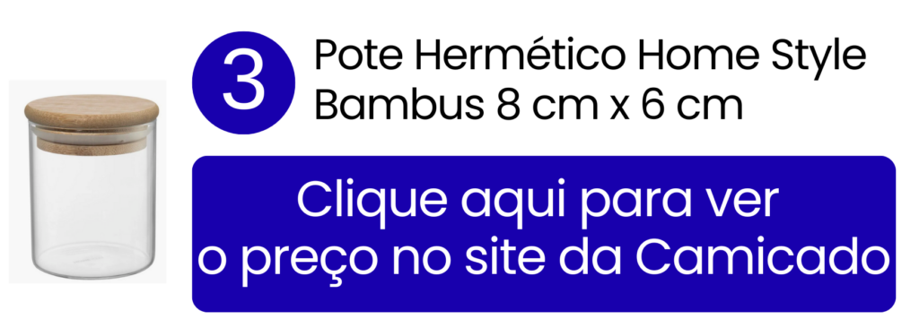 Visualização clean e toque natural para guardar confeitos ou bombons usando o pote Bambus na Camicado.