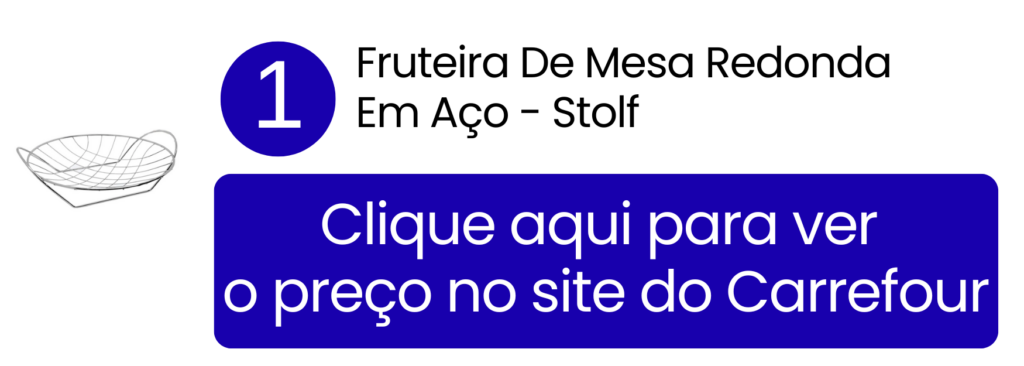 Fruteira de mesa redonda em aço da marca Stolf disponível no Carrefour.