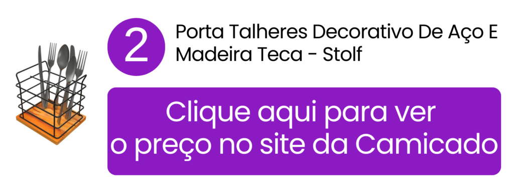 Praticidade para levar todos os utensílios juntos da cozinha para a área gourmet com o suporte na Camicado.