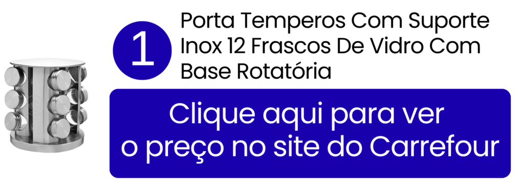 Identificação visual rápida de orégano e páprica usando os frascos de vidro com base rotatória no Carrefour.