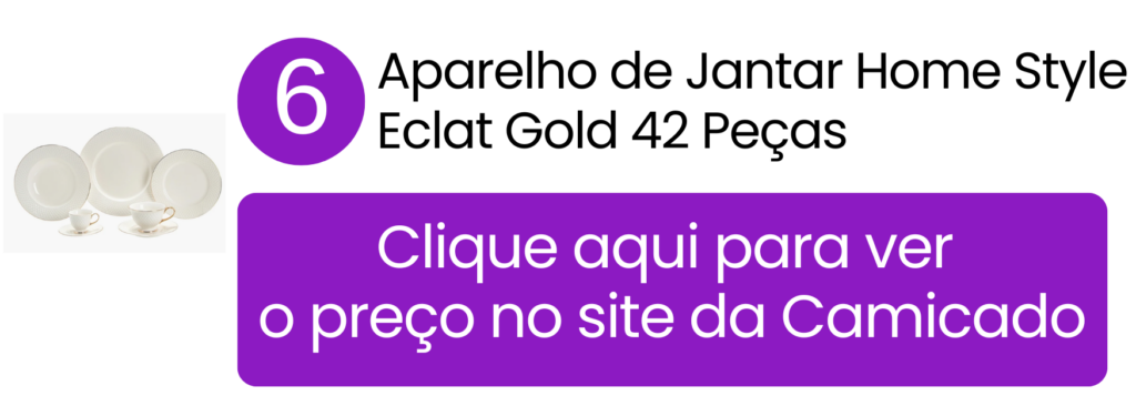 Detalhe do filete dourado sofisticado nas bordas do aparelho Home Style Eclat Gold.
