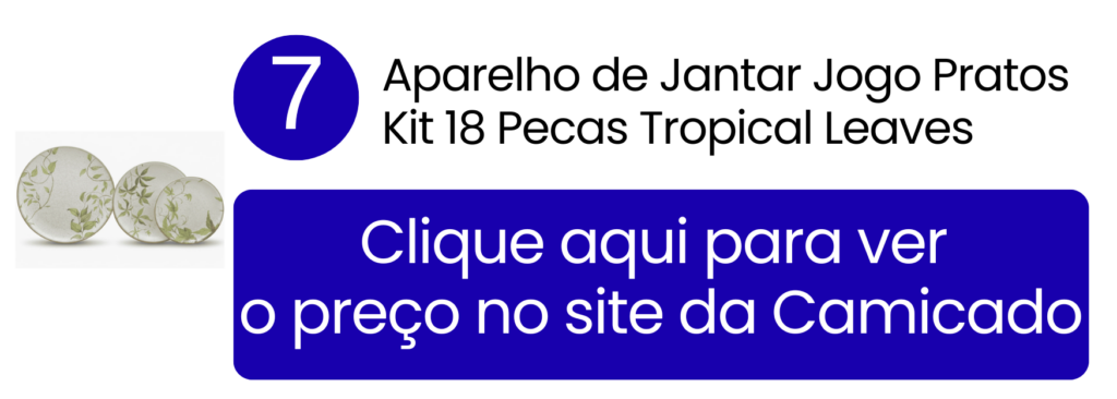 Composição descontraída com pratos de estampa botânica Tropical Leaves em cerâmica.
