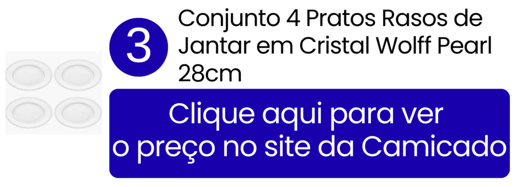 Garantir conjunto de pratos em cristal Wolff Pearl na Camicado.