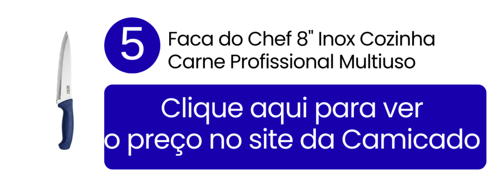 Visite a loja online da Camicado para adquirir a sua faca do chef em inox, essencial para preparos de carnes e legumes.
