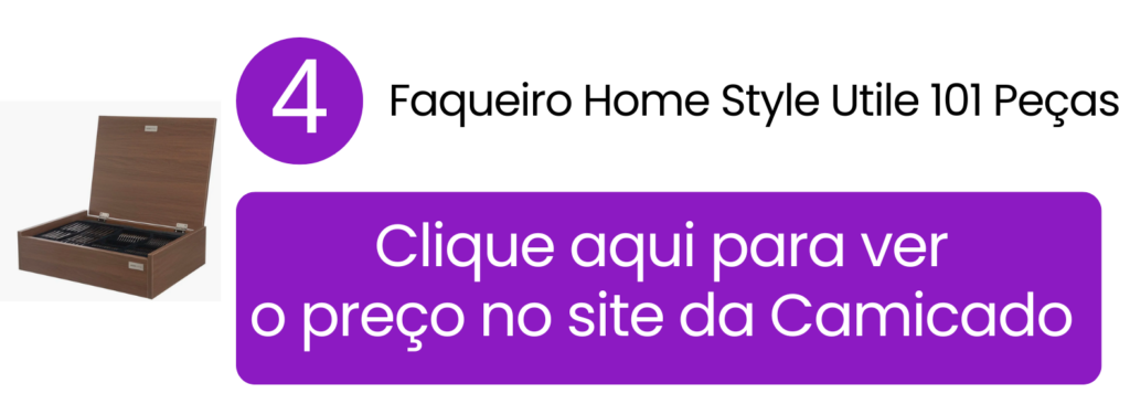 Imagem de destaque do faqueiro completo Home Style Utile de 101 peças, pensado para famílias grandes.