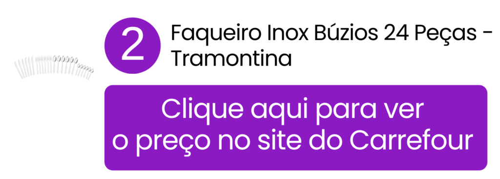 Imagem de destaque do faqueiro inox Búzios de 24 peças da Tramontina, ideal para o dia a dia.