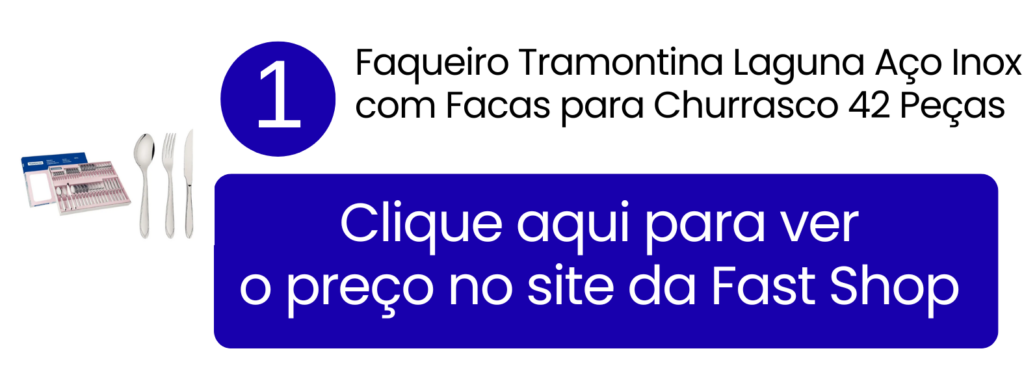 Imagem de destaque do faqueiro Tramontina Laguna em aço inox com 42 peças, uma escolha inteligente e durável para equipar famílias.