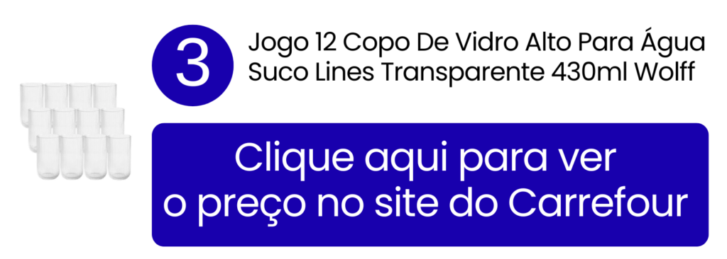 Imagem de destaque do conjunto completo com 12 copos Lines da Wolff ideal para padronizar a mesa.