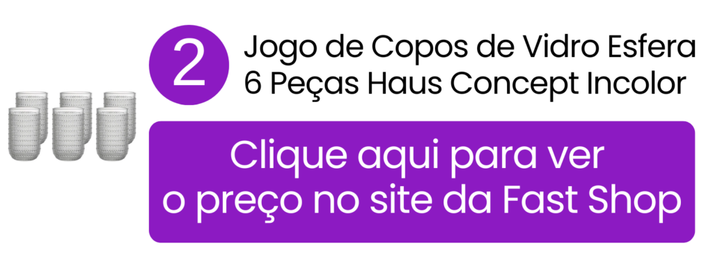 Compre o charmoso jogo de copos Esfera da Haus Concept na loja virtual da Fast Shop.