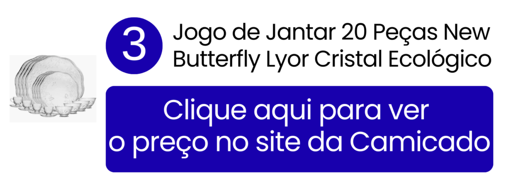 Elegância e transparência do conjunto de jantar Lyor Butterfly em cristal ecológico.