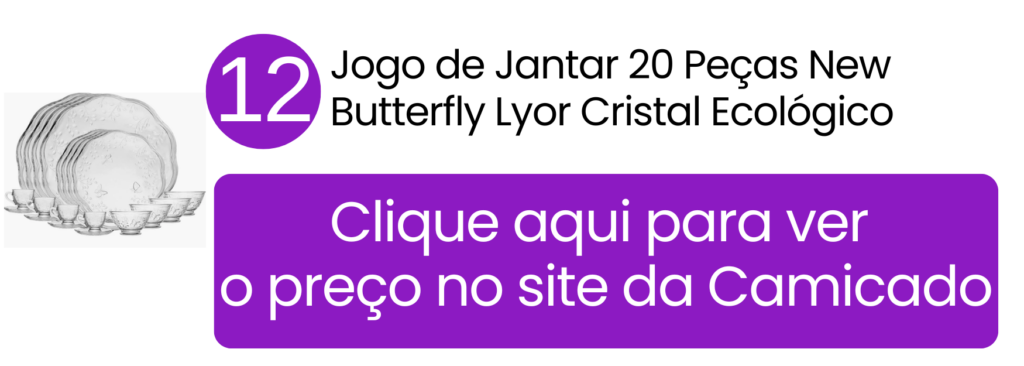 Reflexos de luz na delicada louça de cristal ecológico com formato de borboletas Lyor New Butterfly.