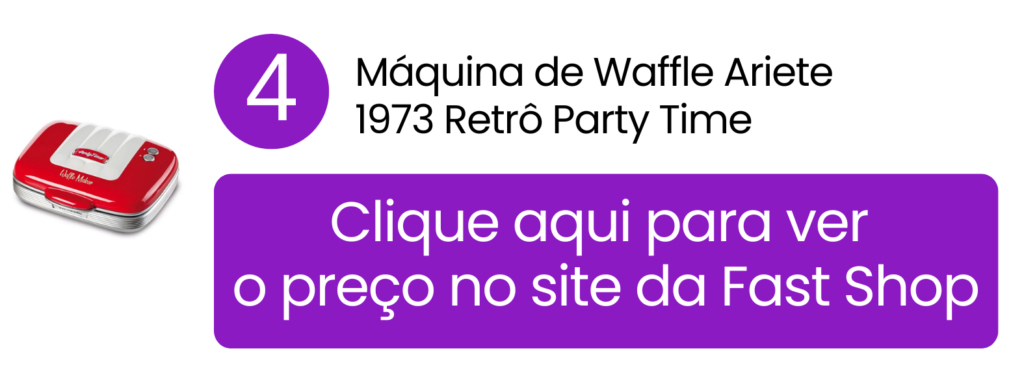 Leve um toque vintage para a sua bancada comprando a máquina de waffle Ariete 1973 Retrô na Fast Shop.