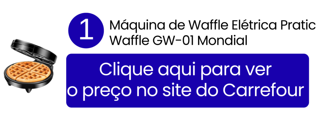 Garanta um café da manhã mais gostoso adquirindo a máquina de waffle Mondial GW-01 no Carrefour.