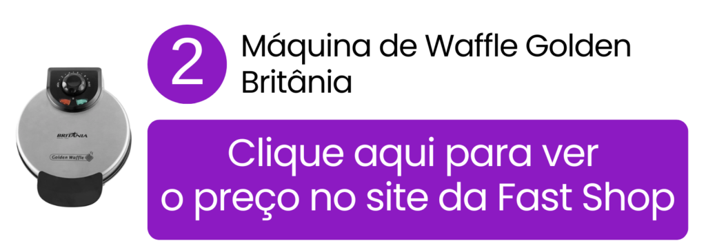 Veja como fazer quatro porções de uma vez comprando a máquina de waffle Britânia Golden na Fast Shop.